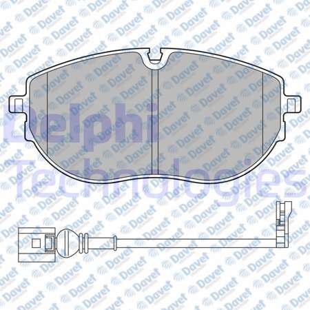 DELPHI LP3652 On Fren Balatasi Vw Transporter Multivan Caravelle 15-